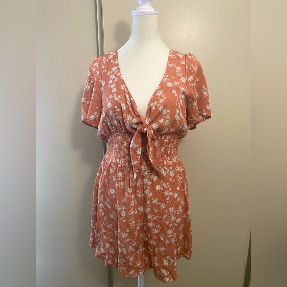 Floral Peach Romper